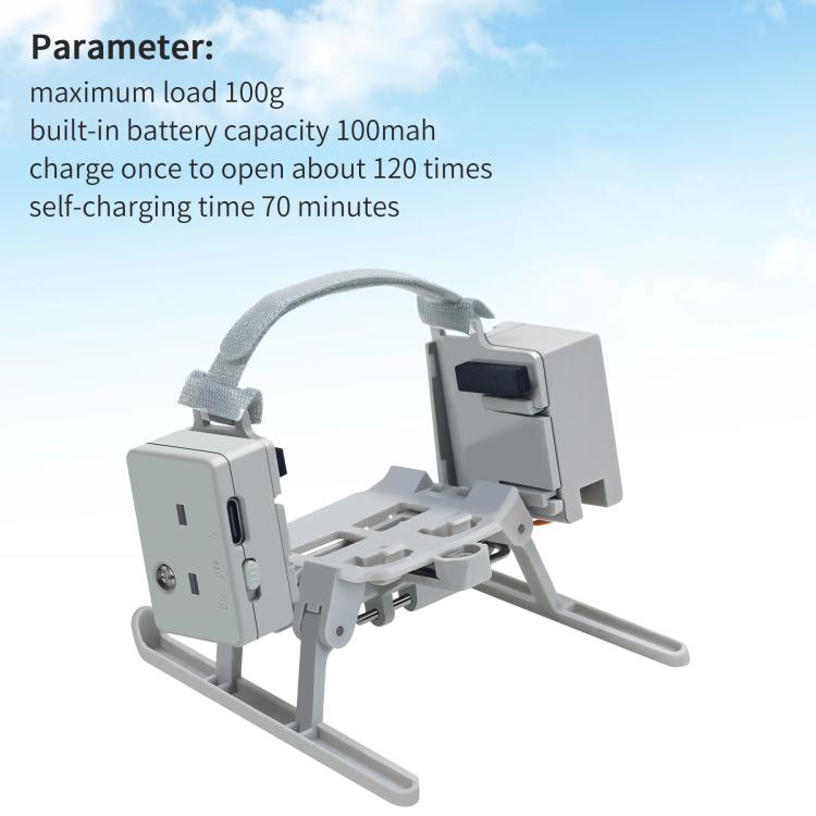 Cargador USB para sistema de lanzamiento aéreo para DJI Mini 4 Pro (gris claro) — imagen 4