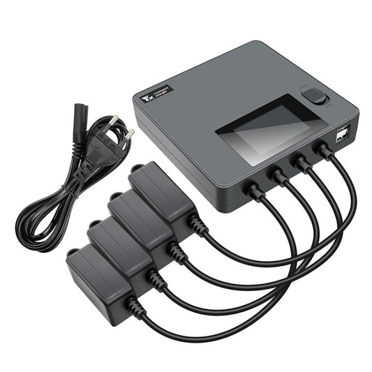 Batería de cuatro Cargador de vías con pantalla digital a color y enchufe europeo para DJI Mini 4 Pro / Mini 3 Pro para DJI…