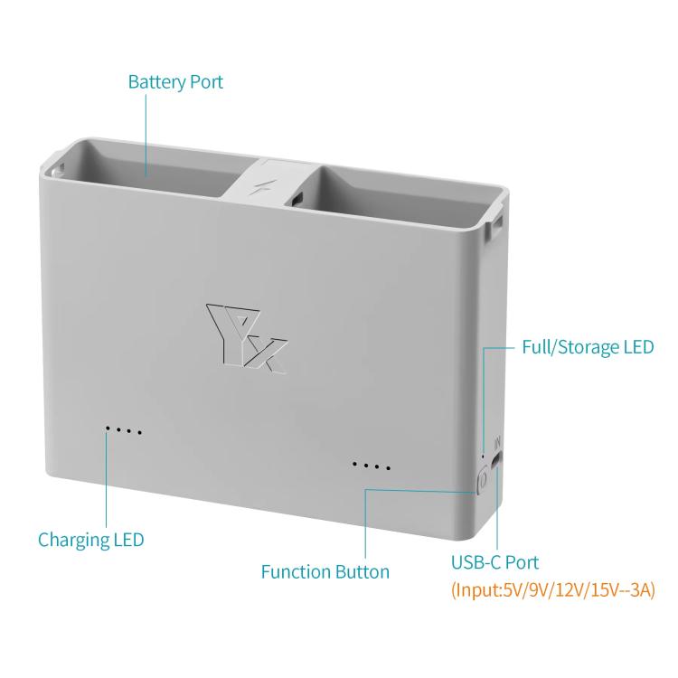 Batería Cargador bidireccional, administrador de para DJI Mini 4 Pro / Mini 3 Pro (plateado) para DJI DJI Mini 4 Pro, DJI Mi…