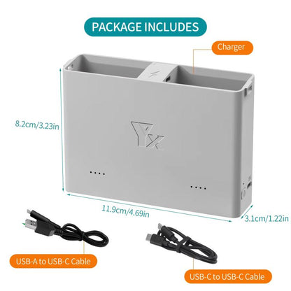 Batería Cargador bidireccional, administrador de para DJI Mini 4 Pro / Mini 3 Pro (plateado) para DJI DJI Mini 4 Pro, DJI Mi…