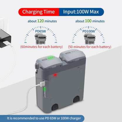Batería Cargador bidireccional, administrador de para DJI Air 3S (gris claro) — imagen 5