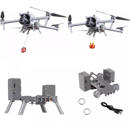 Dron YX Airdrop System Lanzador recargable Carga 500 g para DJI Air 3S (gris)
