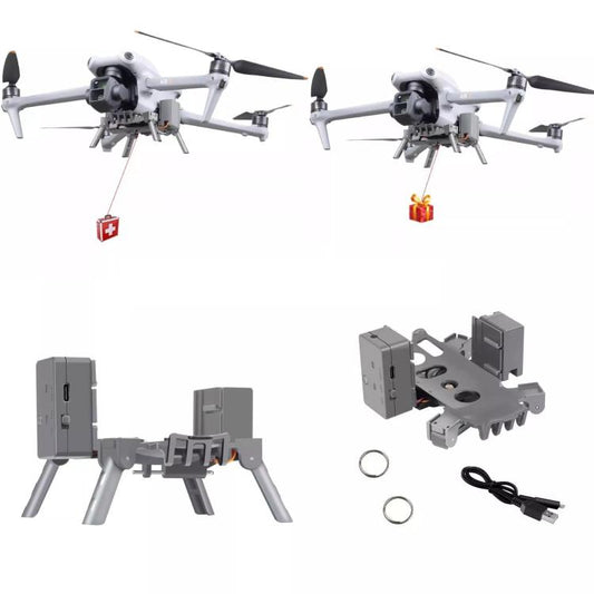 Dron YX Airdrop System Lanzador recargable Carga 500 g para DJI Air 3S (gris)