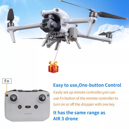 Dron YX Airdrop System Lanzador recargable Carga 500 g para DJI Air 3S (gris) — imagen 5