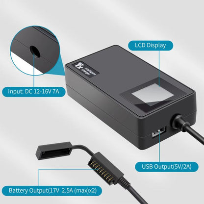 Cargador de auto con pantalla digital para DJI Air 3S (negro) — imagen 5
