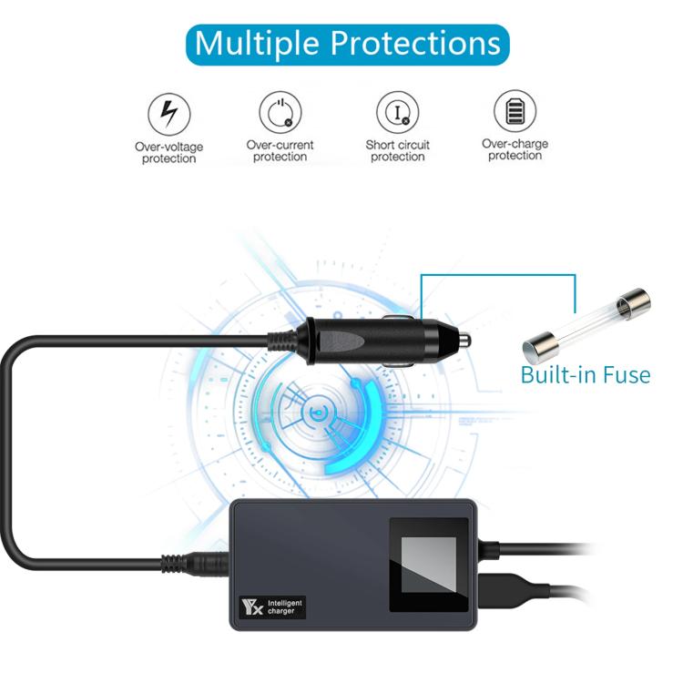 Cargador de auto con pantalla digital para DJI Air 3S (negro) — imagen 7