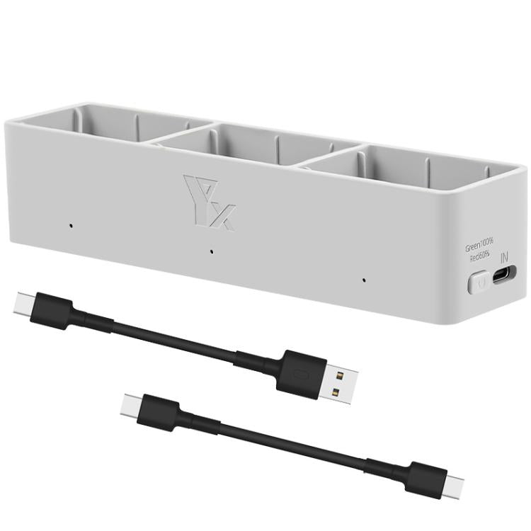 Cargador de 3 vías, compatible con PD 65 W para DJI Avata 2 (gris plateado) — imagen 2