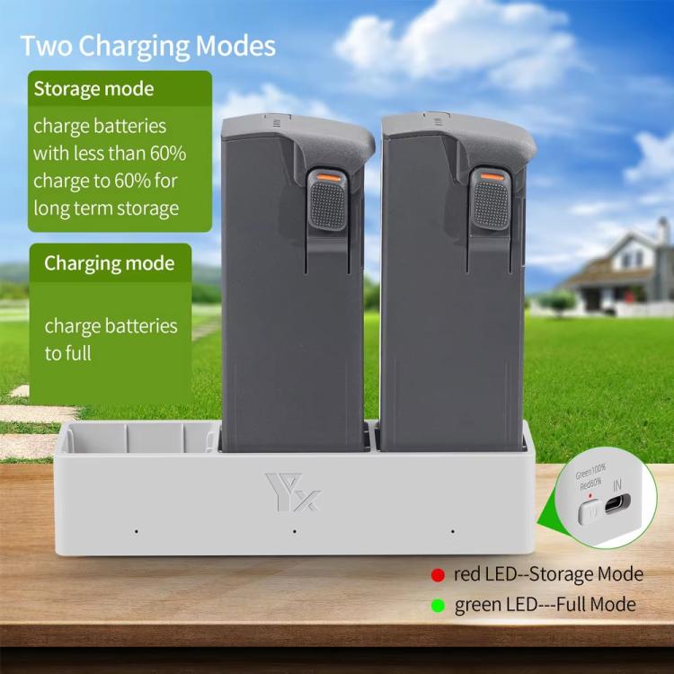 Cargador de 3 vías, compatible con PD 65 W para DJI Avata 2 (gris plateado) — imagen 4