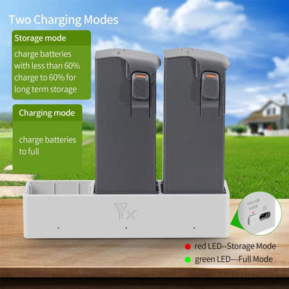 Cargador de 3 vías, compatible con PD 65 W para DJI Avata 2 (gris plateado) — imagen 4