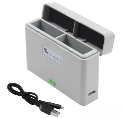 Batería Cargador de bidireccional YX para cámara Action 3/Action 4 (gris)