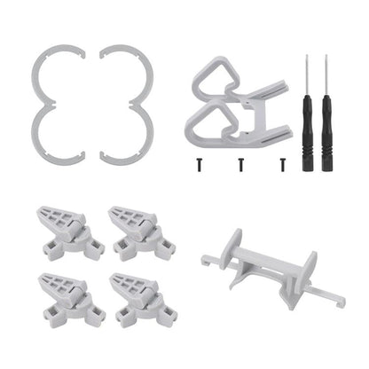 Funda protectora contra impactos + parachoques + soporte plegable + ala trasera 4 en 1 para DJI Neo (gris)