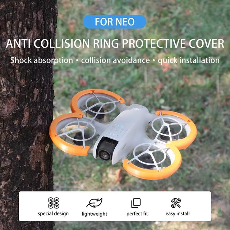 Funda CQT Paddle Bumper Ring protectora Tiras de parachoques resistentes a rayones para DJI Neo (Negro) — imagen 3
