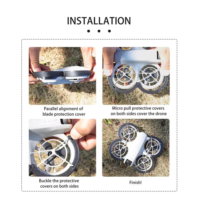 Funda CQT Paddle Bumper Ring protectora Tiras de parachoques resistentes a rayones para DJI Neo (gris) — imagen 7