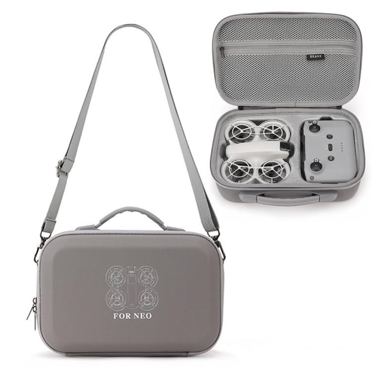 Estuche rígido de PU, bolsa de almacenamiento, bolso de hombro para DJI Neo (gris)