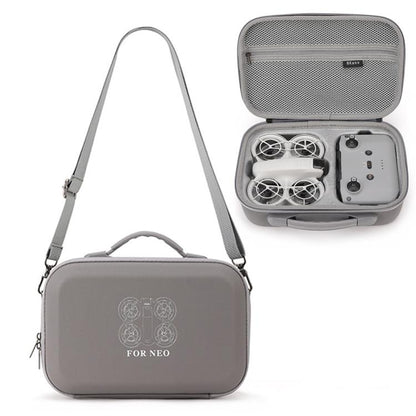 Estuche rígido de PU, bolsa de almacenamiento, bolso de hombro para DJI Neo (gris)
