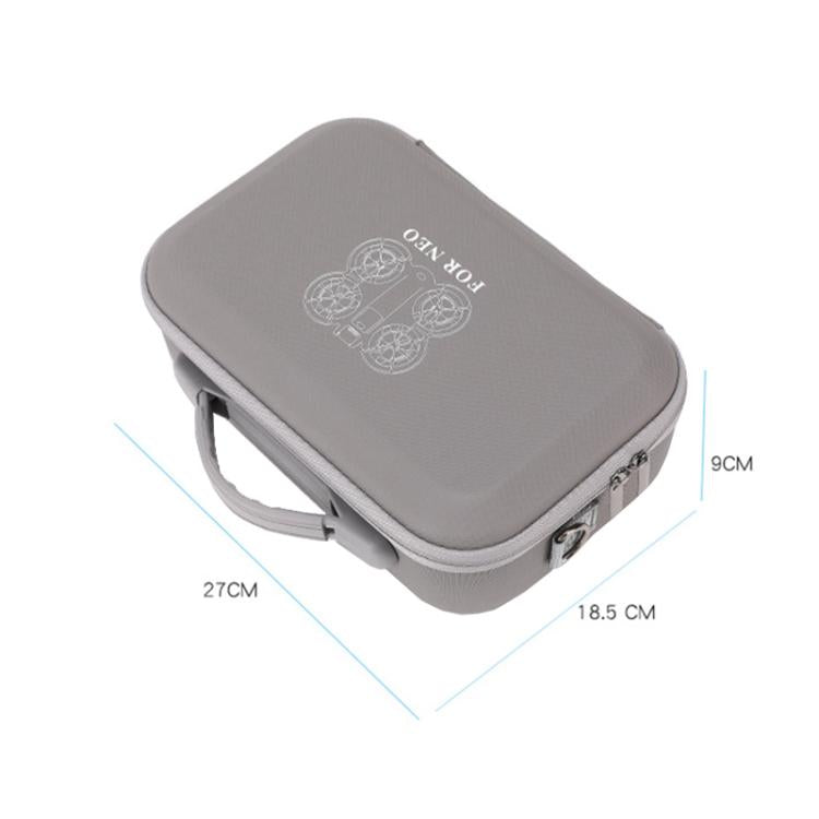 Estuche rígido de PU, bolsa de almacenamiento, bolso de hombro para DJI Neo (gris) — imagen 3