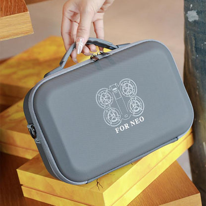Estuche rígido de PU, bolsa de almacenamiento, bolso de hombro para DJI Neo (gris) — imagen 6