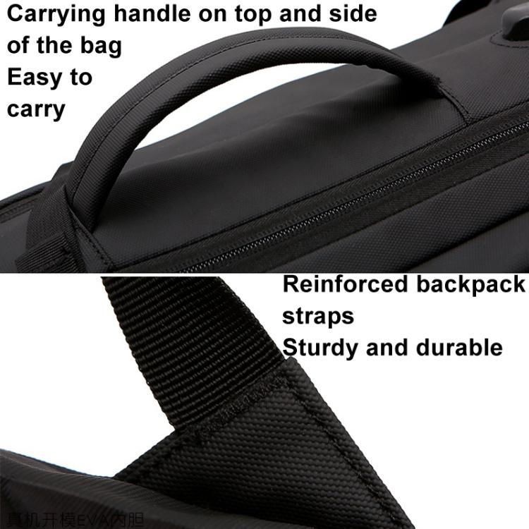 Mochila organizadora de hombro de gran capacidad BKANO A3-005 para DJI Air 3 (negra) — imagen 7
