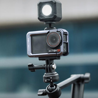 Jaula de conejo de metal PGYTECH P-42C-010 con borde protector expandido de aleación de aluminio para DJI Osmo Action 5 — im…