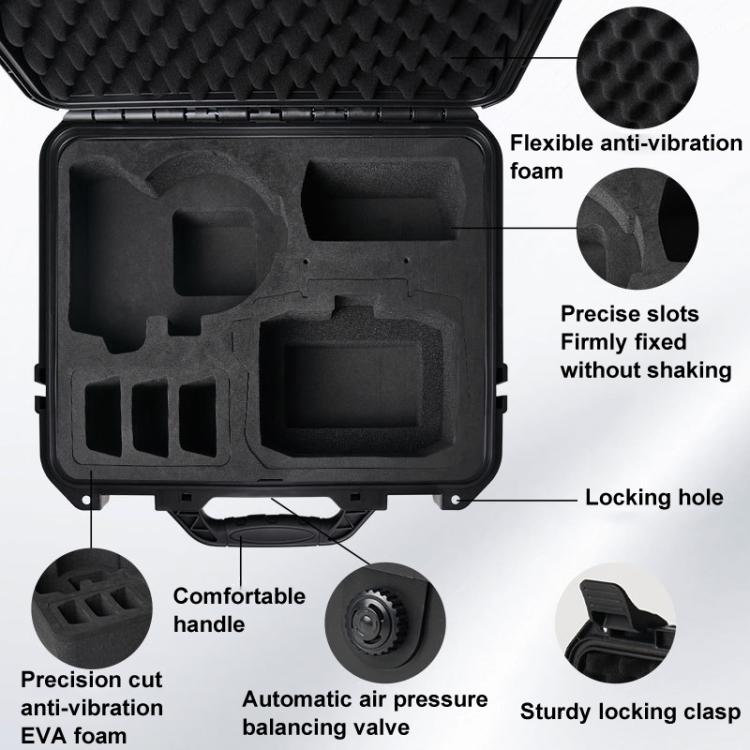 Estuche de seguridad resistente a la presión y a los golpes IP67 para DJI Flip (negro) — imagen 3