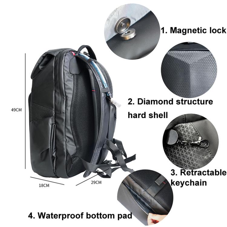 Bolsa de lona antigolpes y antiestrés para dron CYNOVA C-MA-DB-003 para DJI Flip (negra) — imagen 9