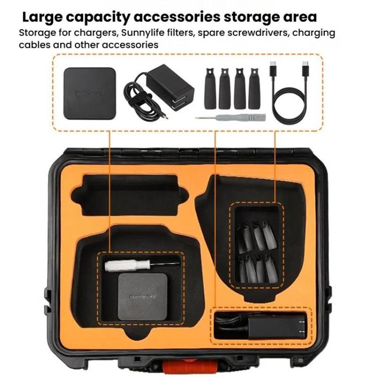 Estuche protector impermeable para cámara aérea Sunnylife AQX-19, kit de vuelo suave para DJI Flip (negro) — imagen 11