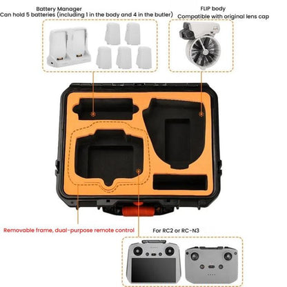 Estuche protector impermeable para cámara aérea Sunnylife AQX-19, kit de vuelo suave para DJI Flip (negro) — imagen 10