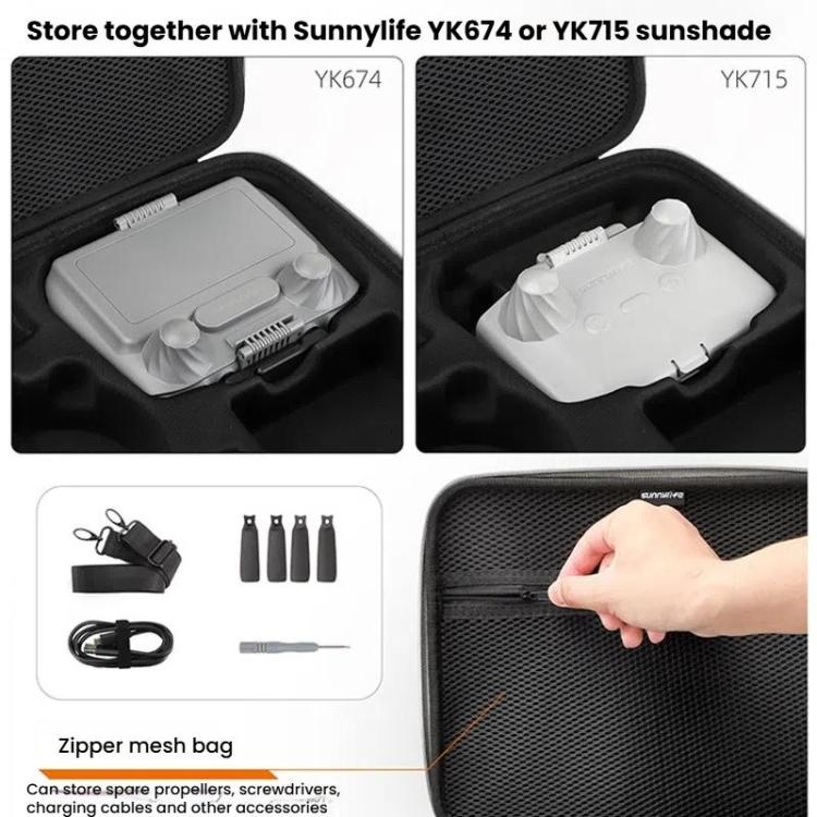 Bolsa organizadora, kit de vuelo suave, bolso cruzado para DJI Flip (gris) — imagen 5