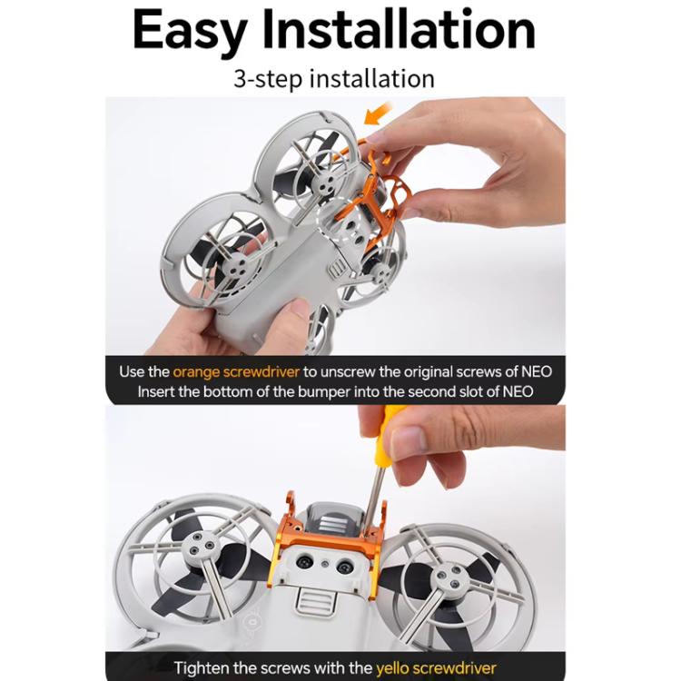 Soporte Barra de protección de aleación de aluminio RCSTQ, protector de liberación rápida y práctico para DJI Neo (naranja)…