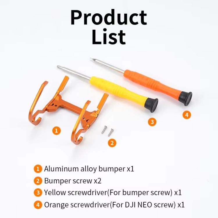 Soporte Barra de protección de aleación de aluminio RCSTQ, protector de liberación rápida y práctico para DJI Neo (naranja)…