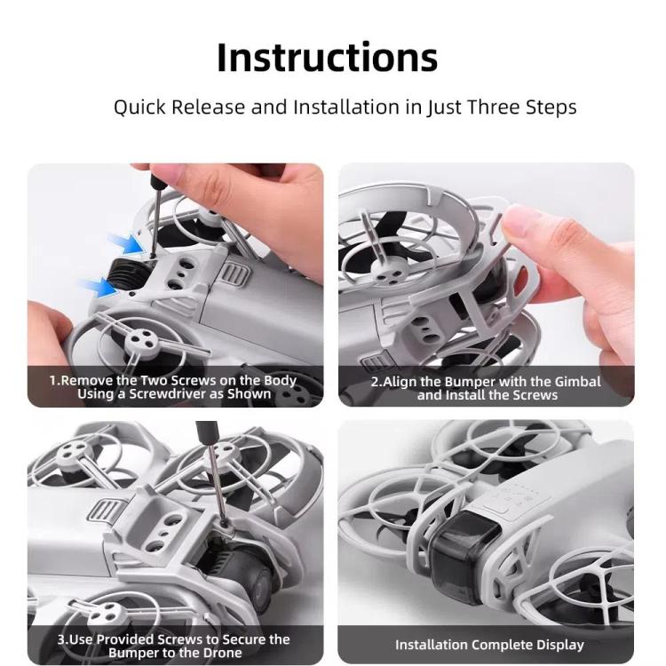 Lente de cardán Barra de protección para y parachoques para DJI Neo (rosa) — imagen 12