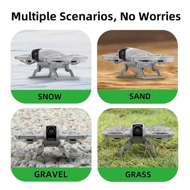 Soporte de refuerzo BRDRC NEO021 para tren de aterrizaje de drones Soporte de trineo plegable para DJI Neo (gris) — imagen 7