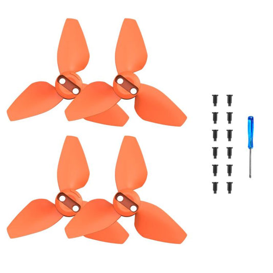 Hélice de dron 2 pares de accesorios de protección para ala de BRDRC para DJI Neo (naranja)