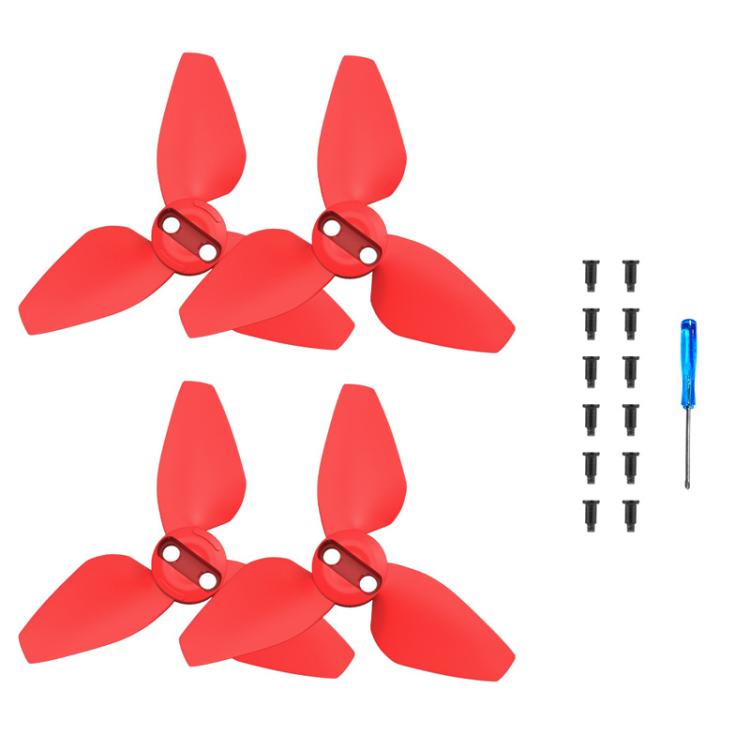 Hélice de dron 2 pares de accesorios de protección para ala de BRDRC para DJI Neo (rojo)