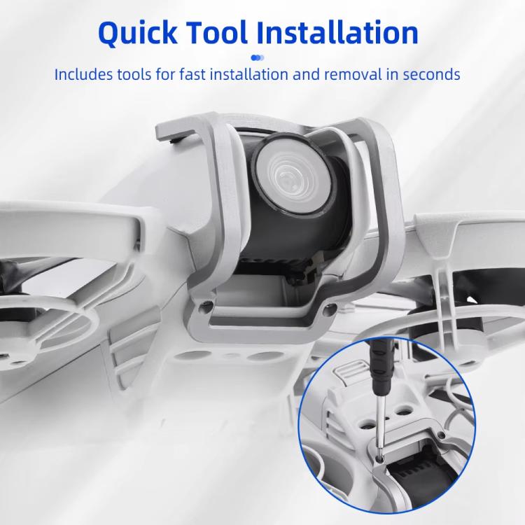 Soporte de protección de lente BRDRC Barra de choque de parachoques de metal de cardán para dron Accesorios para DJI Neo (pl…