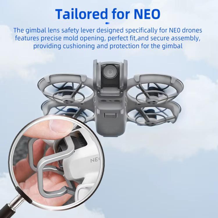 Soporte de protección de lente BRDRC Barra de choque de parachoques de metal de cardán para dron Accesorios para DJI Neo (pl…