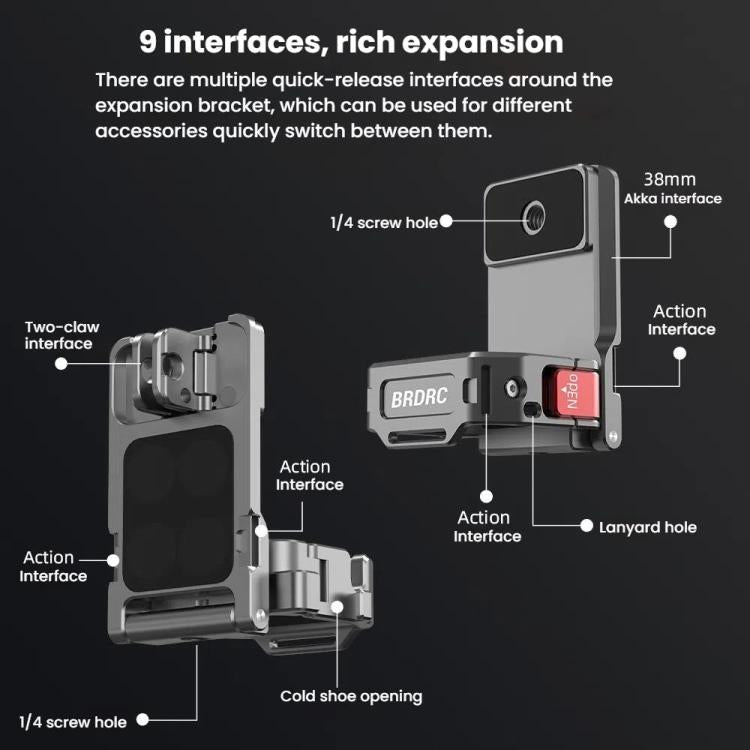 Clip Adaptador de trasero de expansión con base magnética multifuncional, accesorio de bisel para DJI Osmo Pocket 3 (deslust…