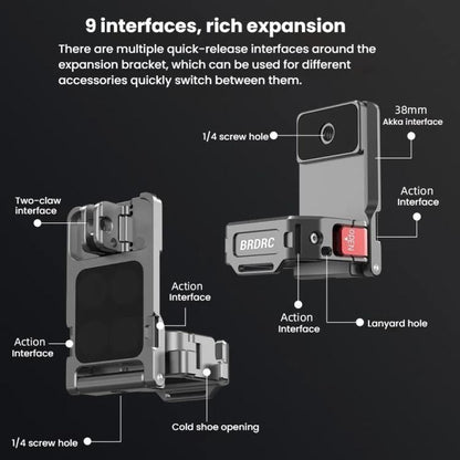 Clip Adaptador de trasero de expansión con base magnética multifuncional, accesorio de bisel para DJI Osmo Pocket 3 (deslust…