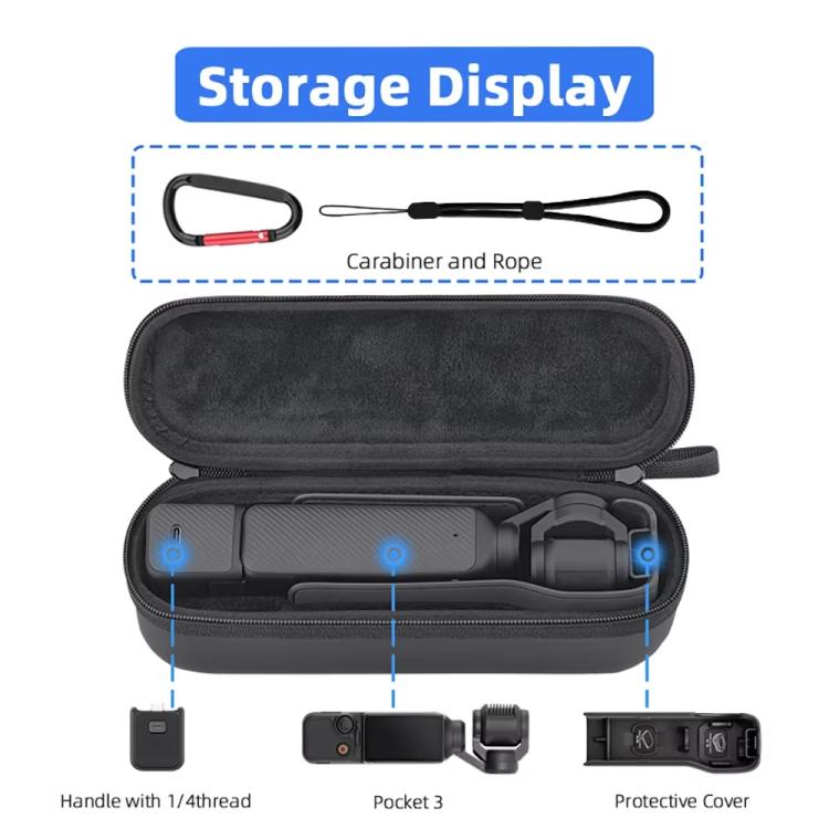 Bolsa de almacenamiento independiente y práctica para DJI Osmo Pocket 3 (nailon negro) — imagen 10