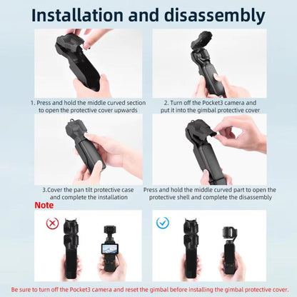 Tapa de lente BRDRC, funda para cámara, protector de pantalla, accesorios para DJI Osmo Pocket 3 (negro) — imagen 15