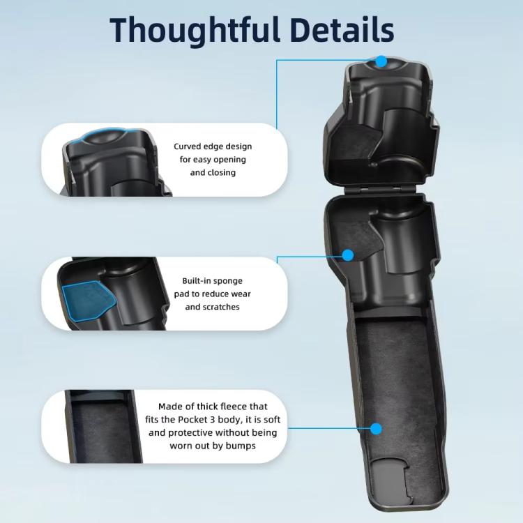 Tapa de lente BRDRC, funda para cámara, protector de pantalla, accesorios para DJI Osmo Pocket 3 (rosa) — imagen 4