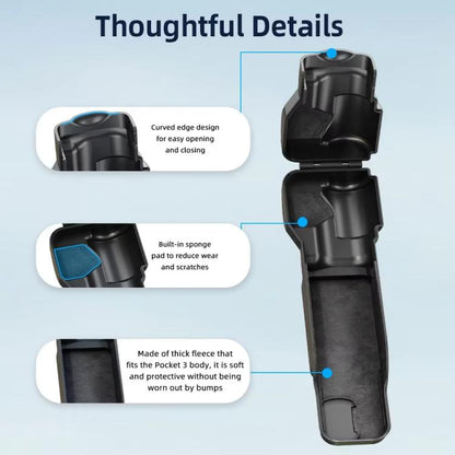 Tapa de lente BRDRC, funda para cámara, protector de pantalla, accesorios para DJI Osmo Pocket 3 (rosa) — imagen 4
