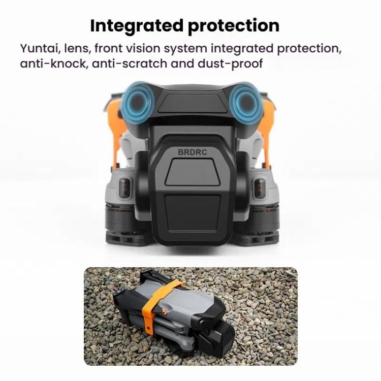 Cubierta BRDRC protectora de lente a prueba de polvo Anti-golpes Clip fijo Protector de cardán para DJI Air 3S (negro esmeri…