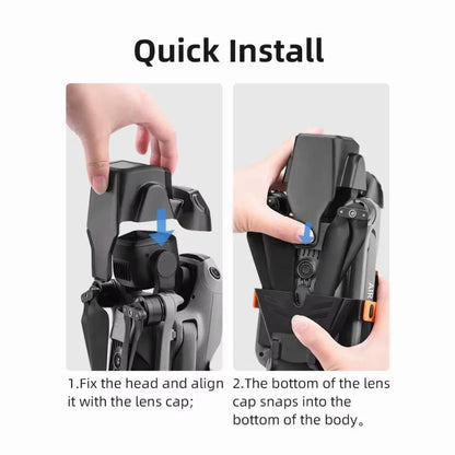 Cubierta BRDRC protectora de lente a prueba de polvo Anti-golpes Clip fijo Protector de cardán para DJI Air 3S (negro esmeri…