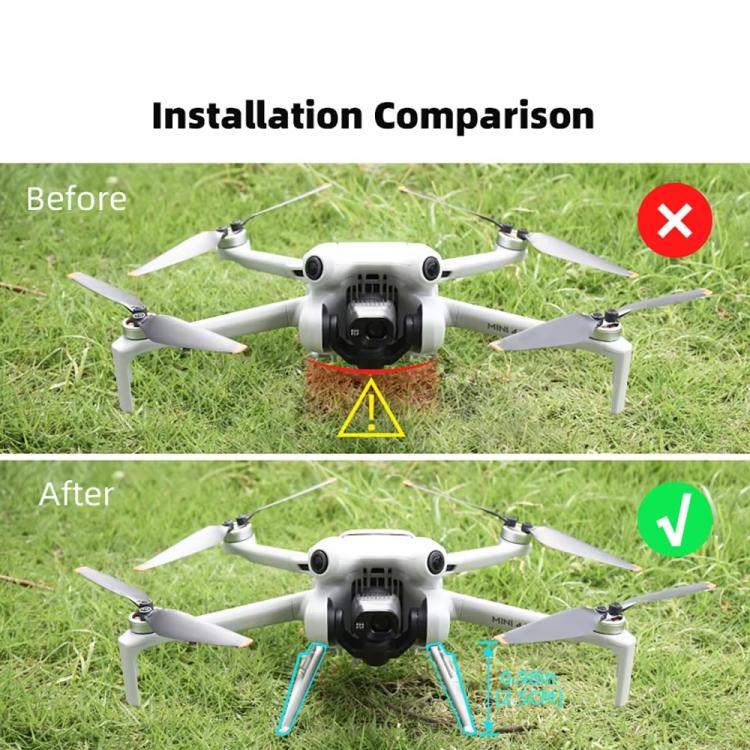 Correa plegable para el tren de aterrizaje BRDRC Booster para DJI Mini 4 Pro (gris) — imagen 9