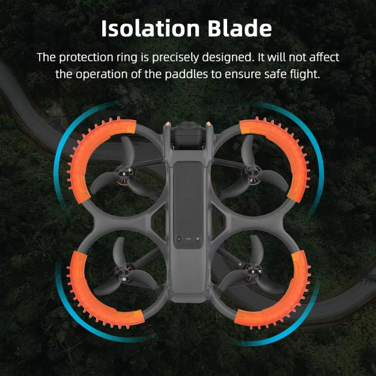 Anillos de parachoques de protección BRDRC 4 de paleta para DJI Avata 2 (negro) — imagen 4
