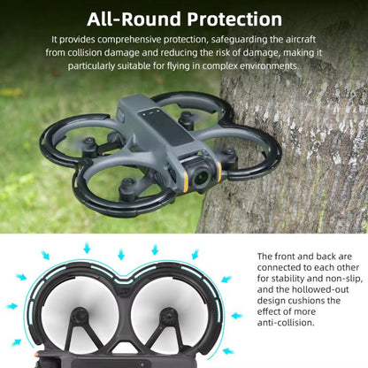 Anillo de parachoques de una BRDRC Protector de paleta integrado pieza para DJI Avata 2 (negro) — imagen 8