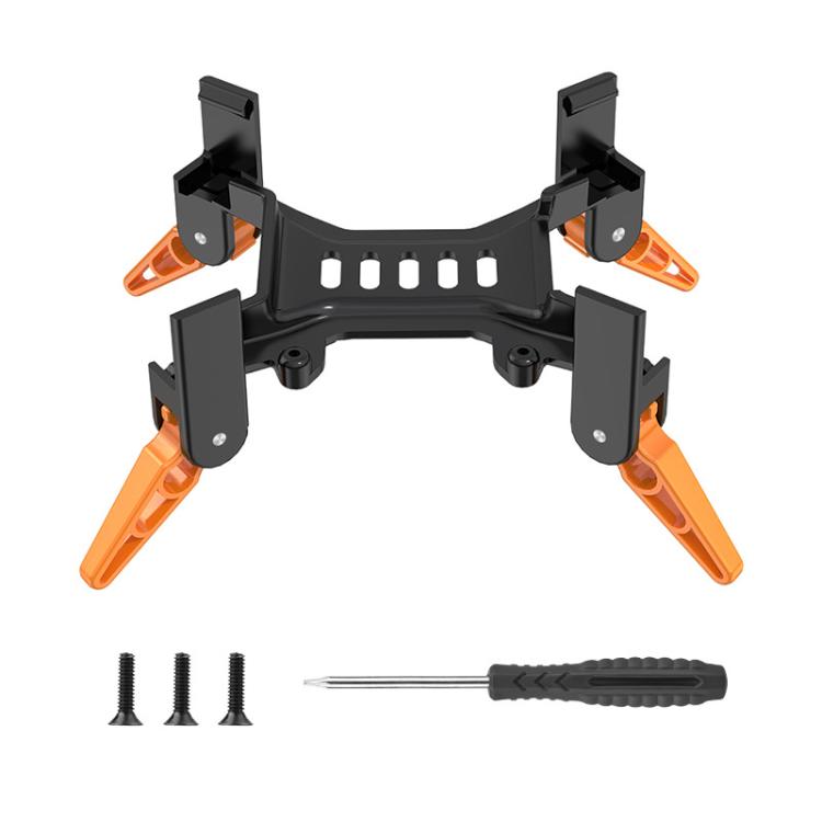 Pata de cabra protectora con estabilizador y tren de aterrizaje mejorado de altura plegable para DJI Avata 2 (negro y naranj…