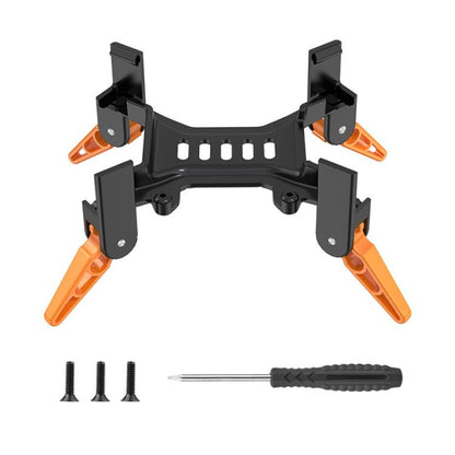 Pata de cabra protectora con estabilizador y tren de aterrizaje mejorado de altura plegable para DJI Avata 2 (negro y naranj…