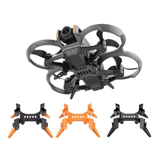Pata de cabra protectora con estabilizador y tren de aterrizaje mejorado de altura plegable para DJI Avata 2 (negro y naranj…
